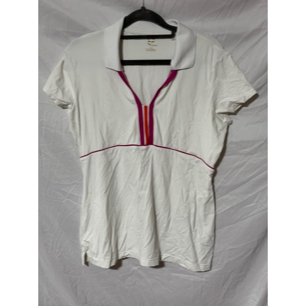Women's Tail Activewear Polo Shirt Size L White